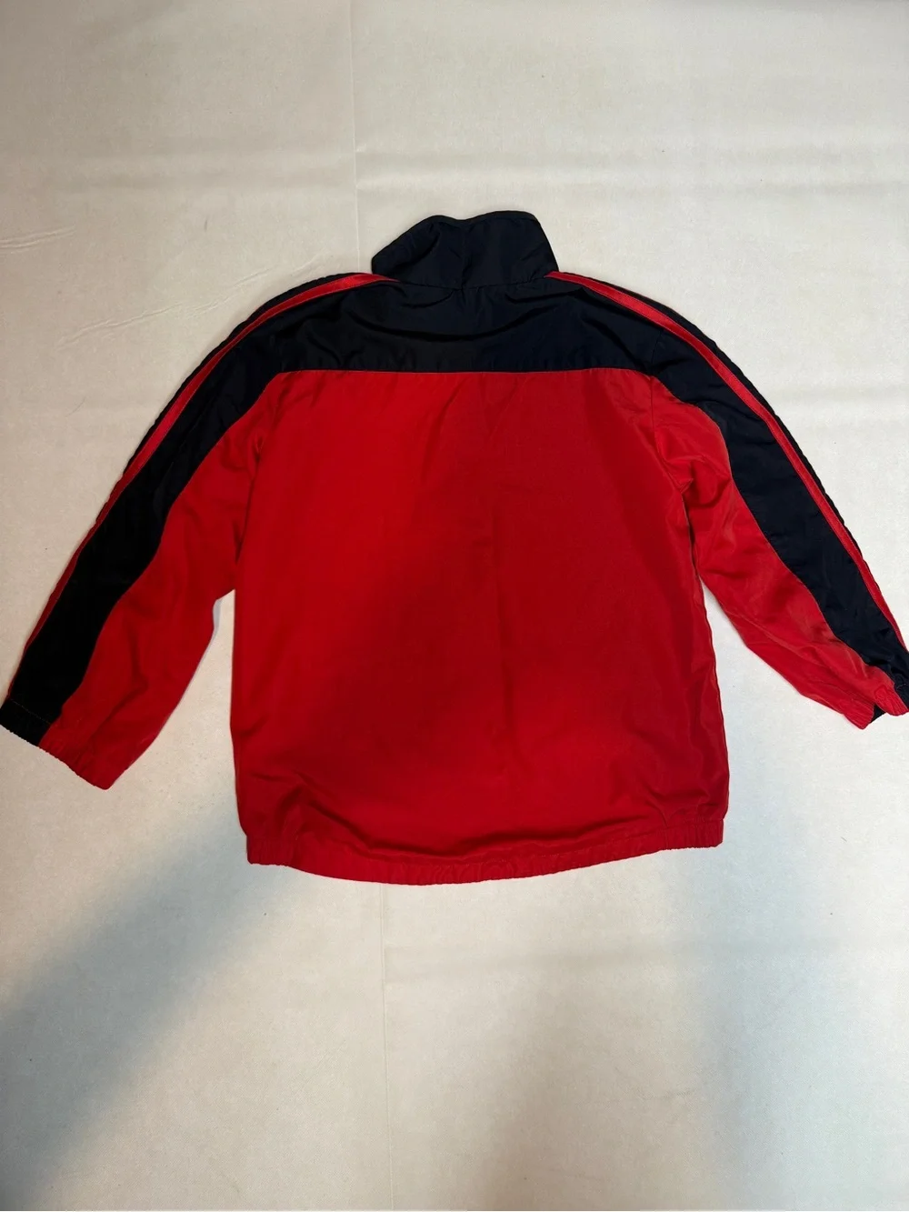 adidas Red and Black Kids Track Jacket with Zip